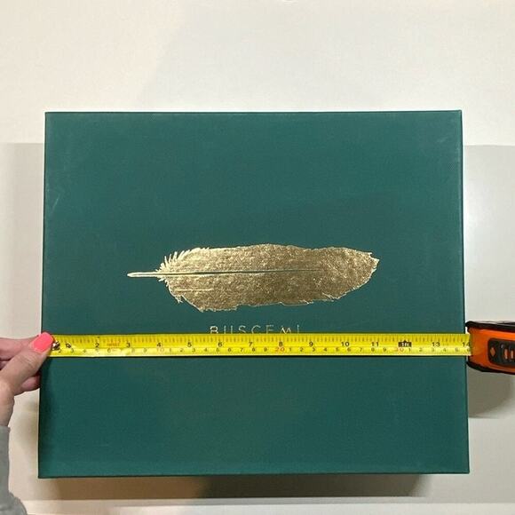 Buscemi | Shoe Box & 2 Dust Bags | Green | 14 W x 12 H x 5.25 D Inch - Picture 13 of 16